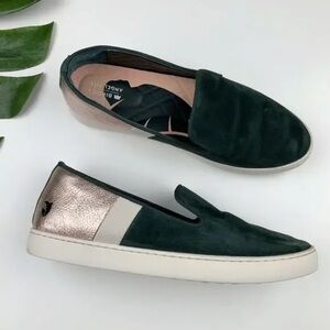 Birdies X Angel City The Game Changer Green Suede Slip-On Sneakers